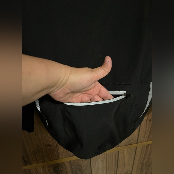 Wosawe Black Red Cycling Long Sleeve Zipper Closure Pocket Reflective Jacket L - Picture 6 of 10